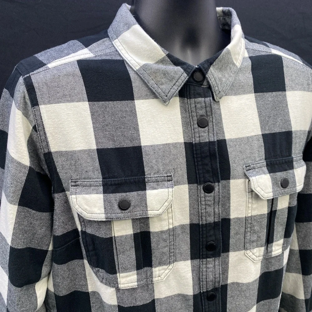 Duluth Trading Fleece Lined Flannel Shacket Womens XXL Jacket FlapJack Plaid - Picture 3 of 13